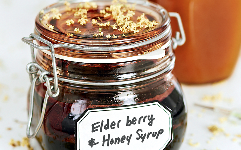 elderberry and honey syrup remedy