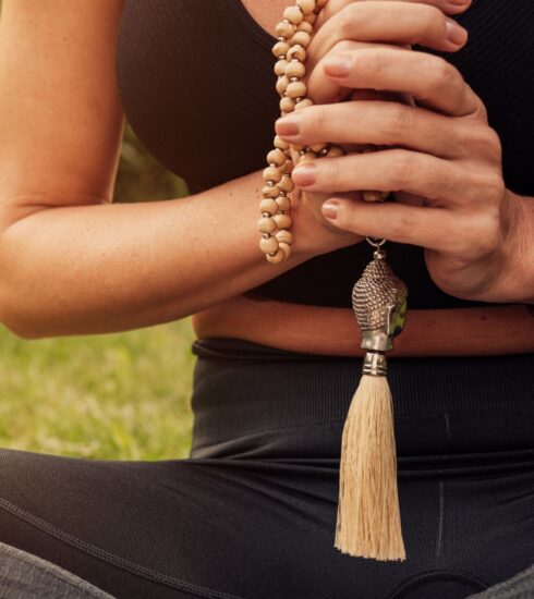 meditation with mala prayer beads