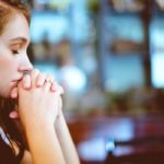 woman in stillness and prayer